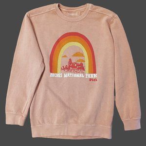 Retro Arches National Park Crewneck Sweatshirt, Small